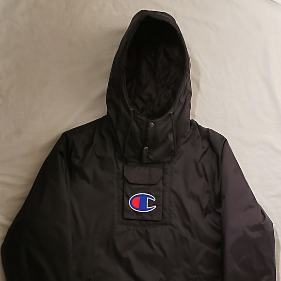 supreme champion pullover parka black